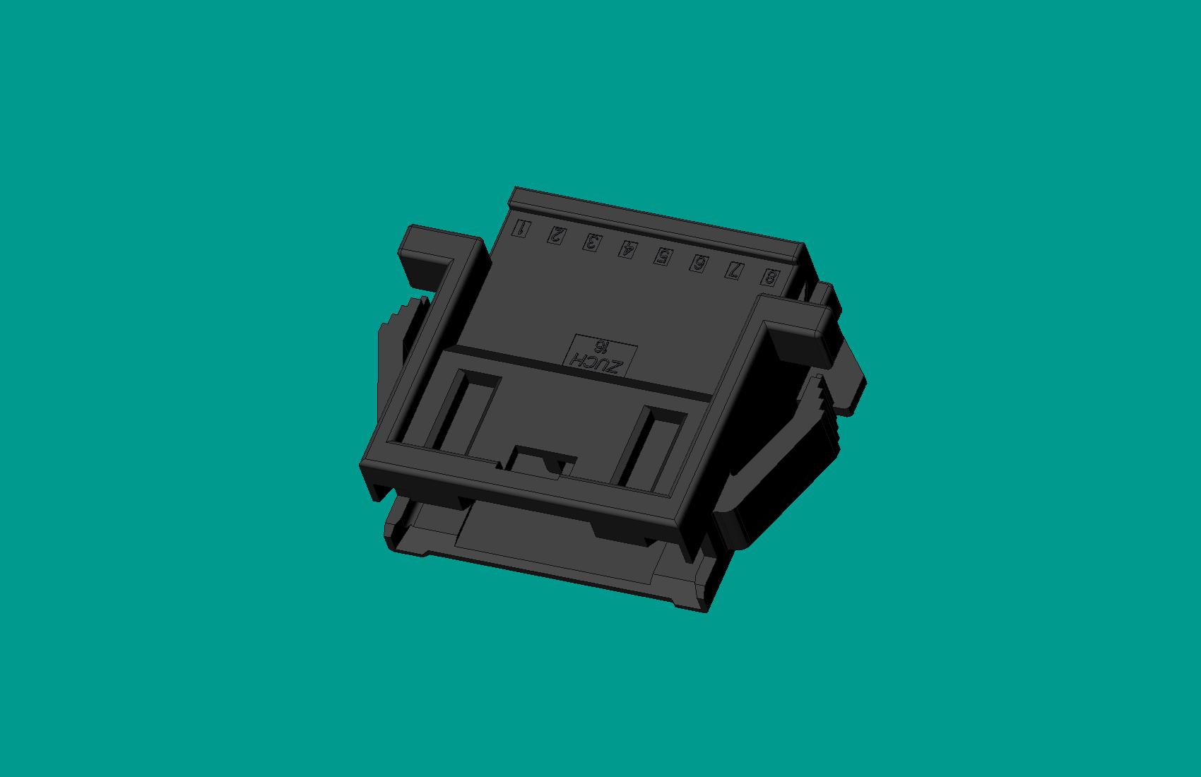 2.0間距，PNIRR-08V-S(帶鎖定面板)黑色