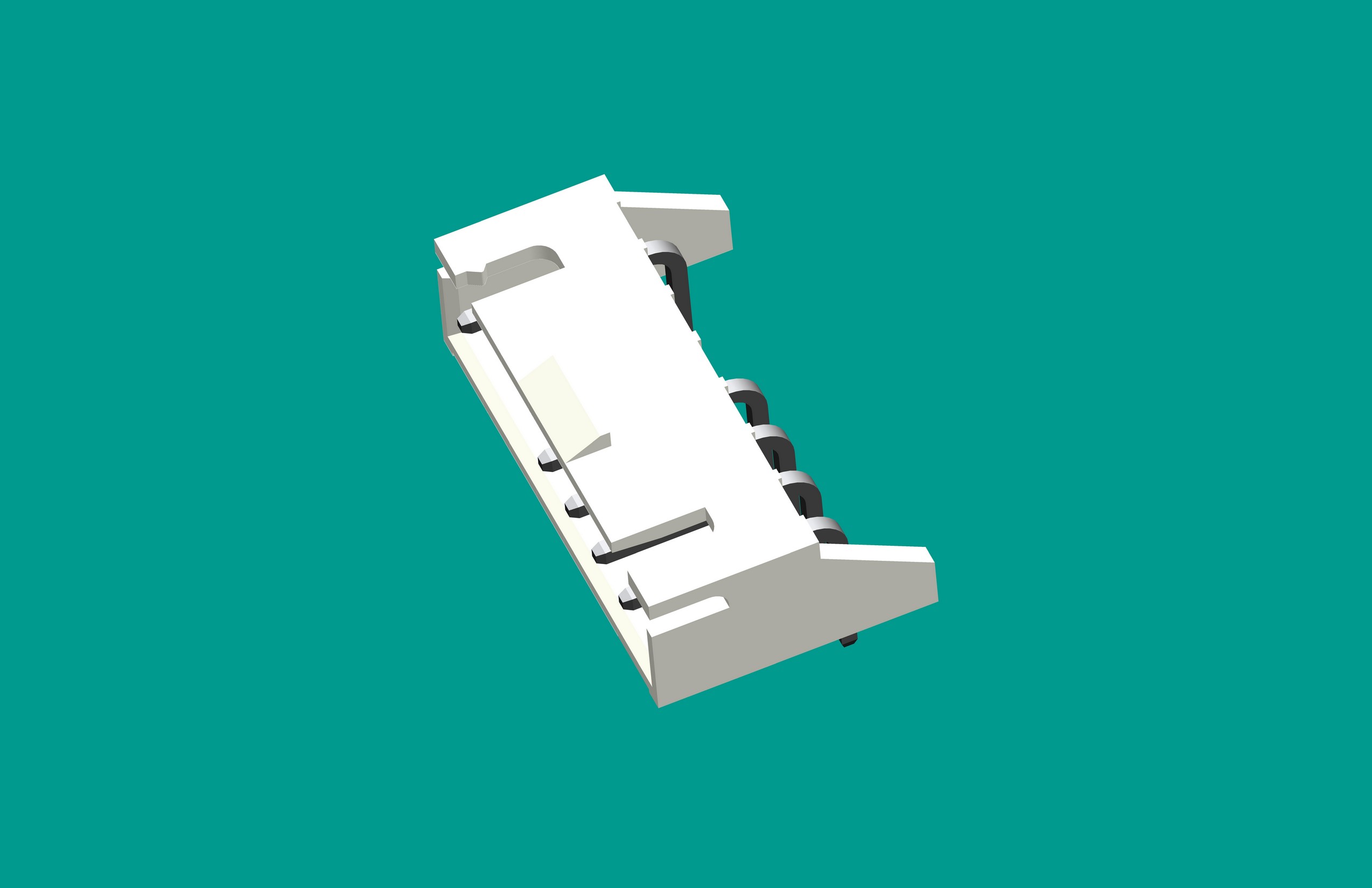 XH-7QA5(帶扣)帶保護(hù)腳(缺第2、3針) 白色（普通PA66)