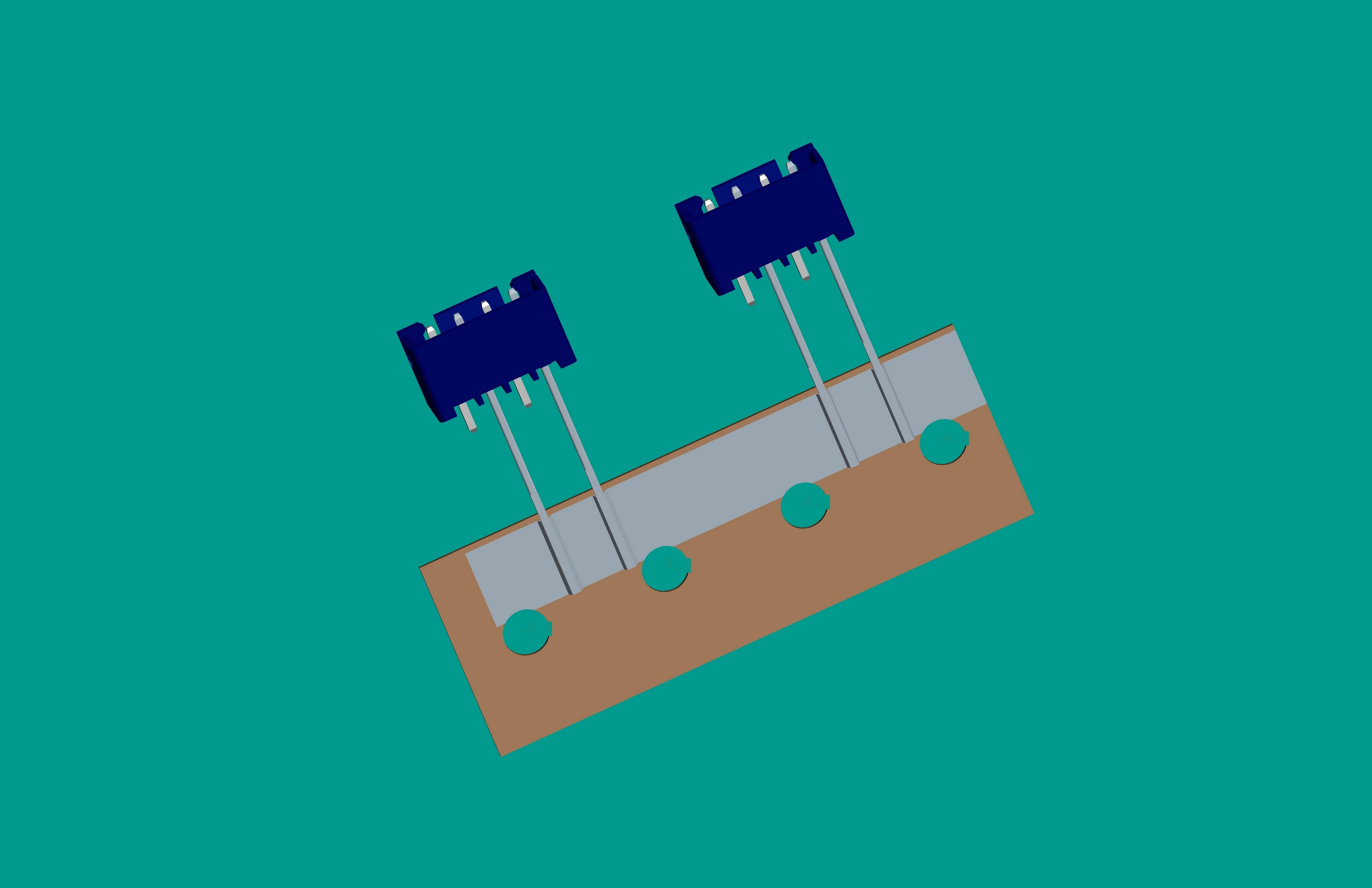 XH-4A編帶立式針座藍色/間距25.4mm(1,3短針)12mm,反向