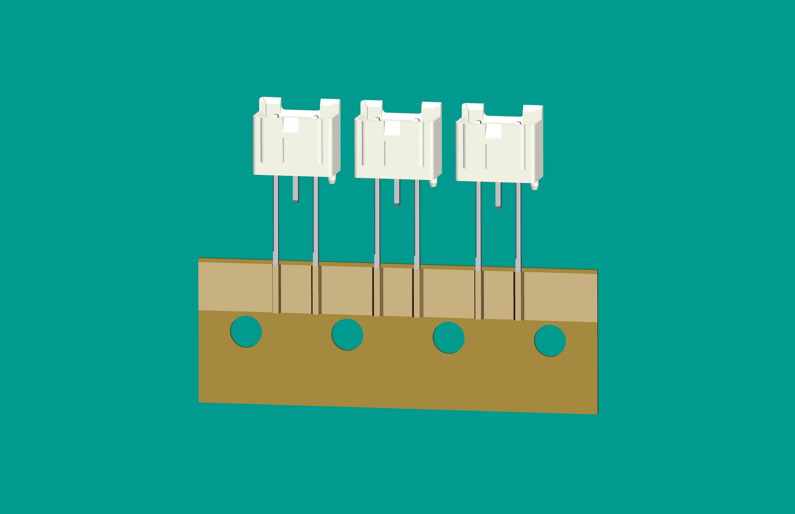 XH-3A全包編帶立式針座白色/(1、3長針)普通PA66