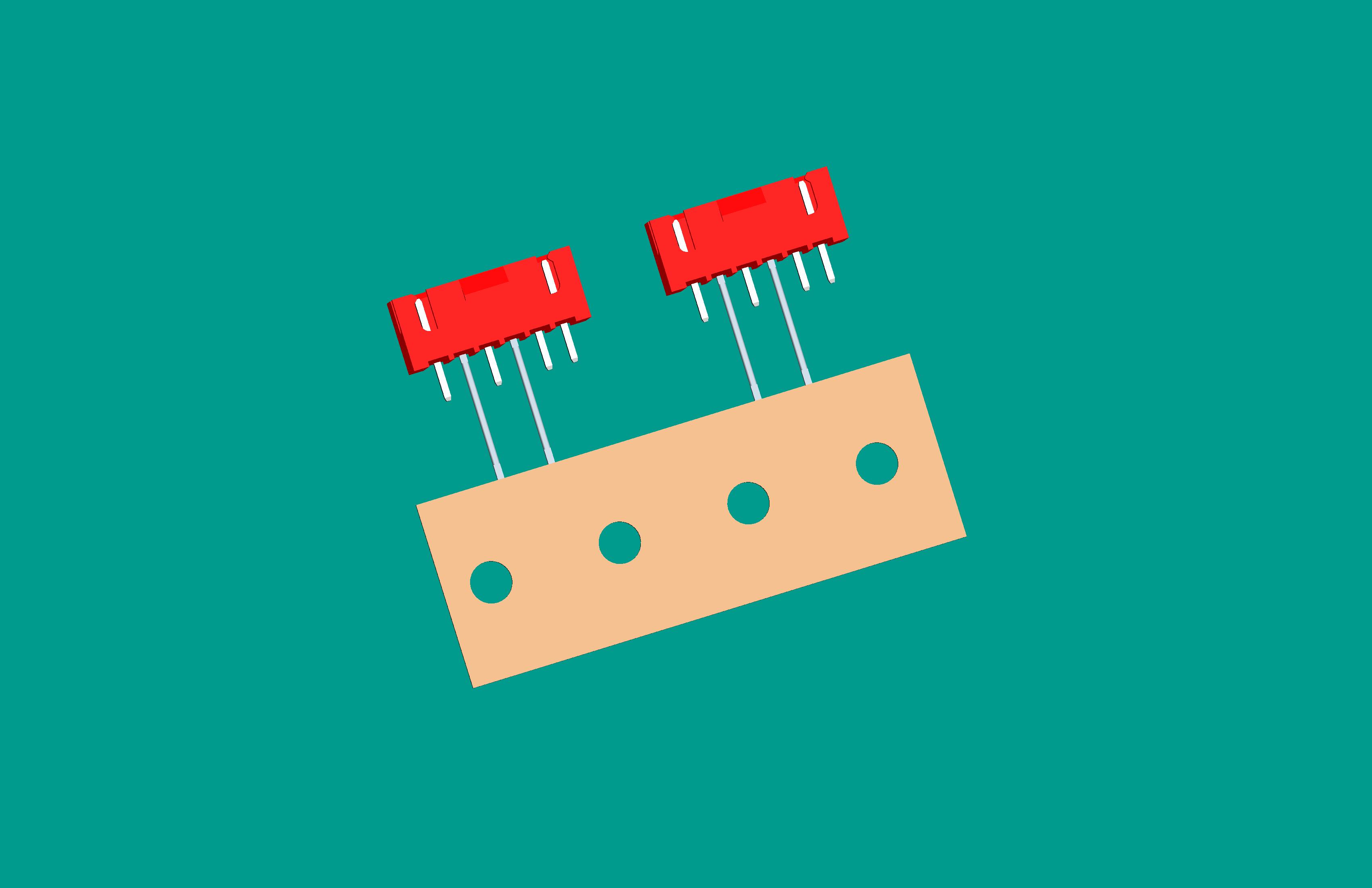 XH-6A帶扣立式針座紅色/編帶(3、5長針,短針外漏長2.9mm,反向,12mm)