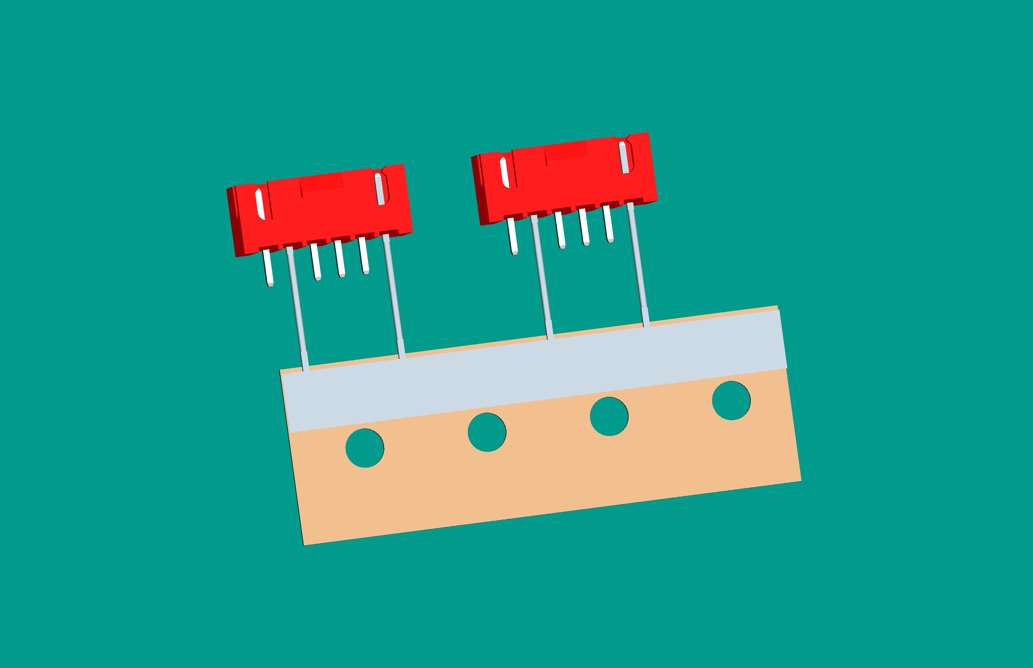 XH-6A帶扣立式針座紅色/編帶(1、5長針,短針外漏長2.9mm,正向,12mm)