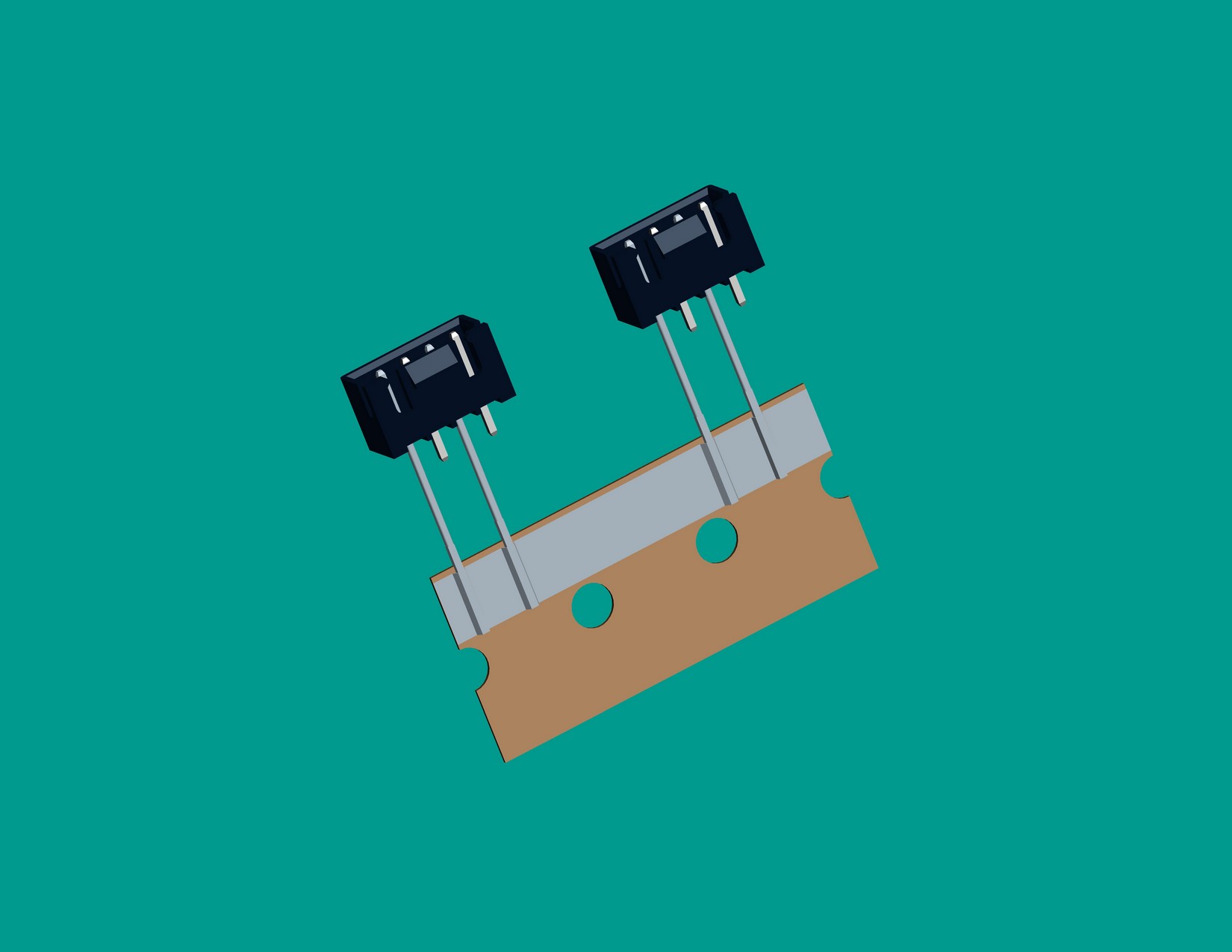 XH-4A帶扣立式針座黑色/編帶(25.4間距，1、3短針，正向，12mm)
