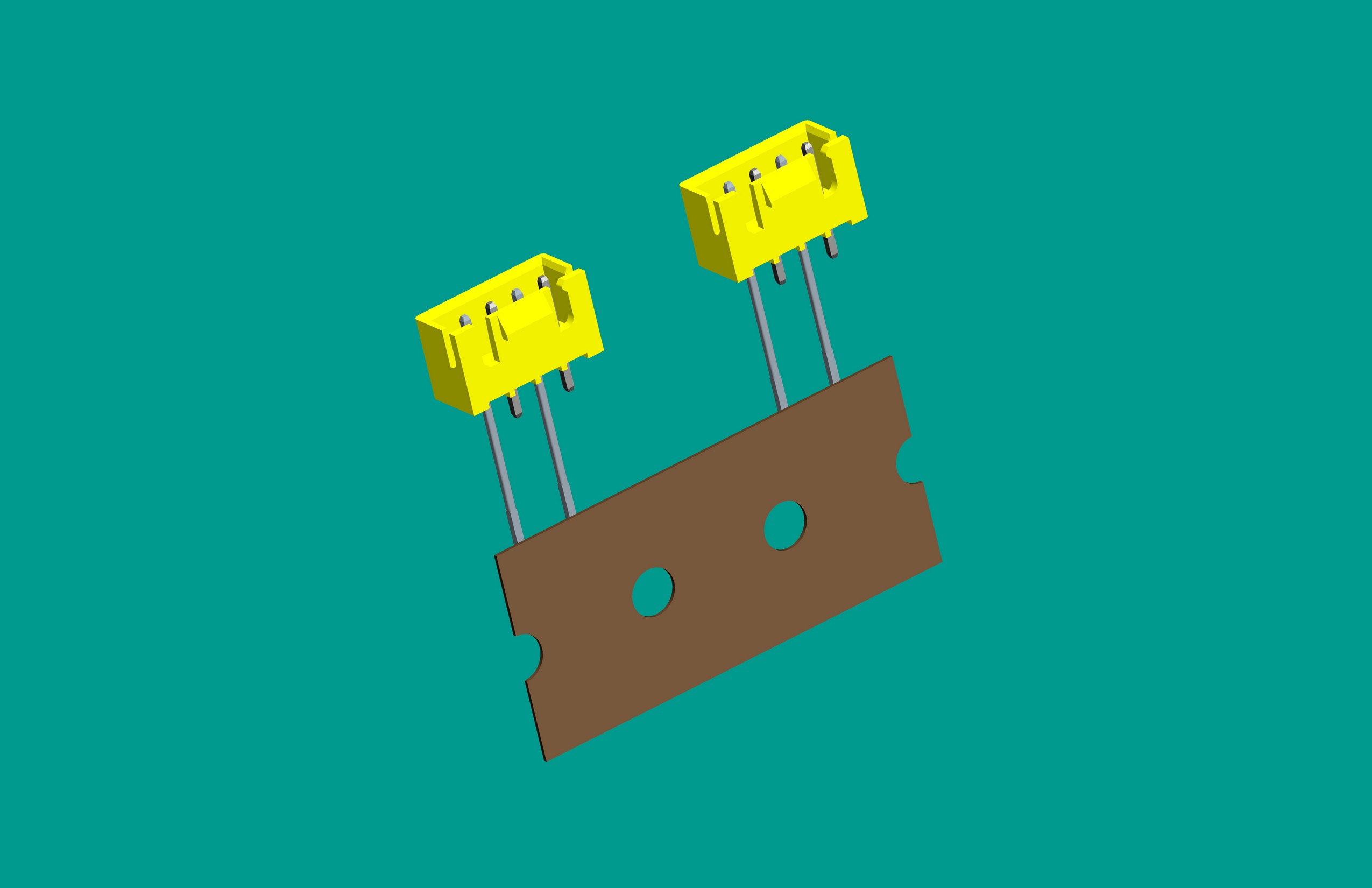 XH-4A(帶扣)立式針座黃色/編帶(步距25.4，1、3短針，反向,12mm)