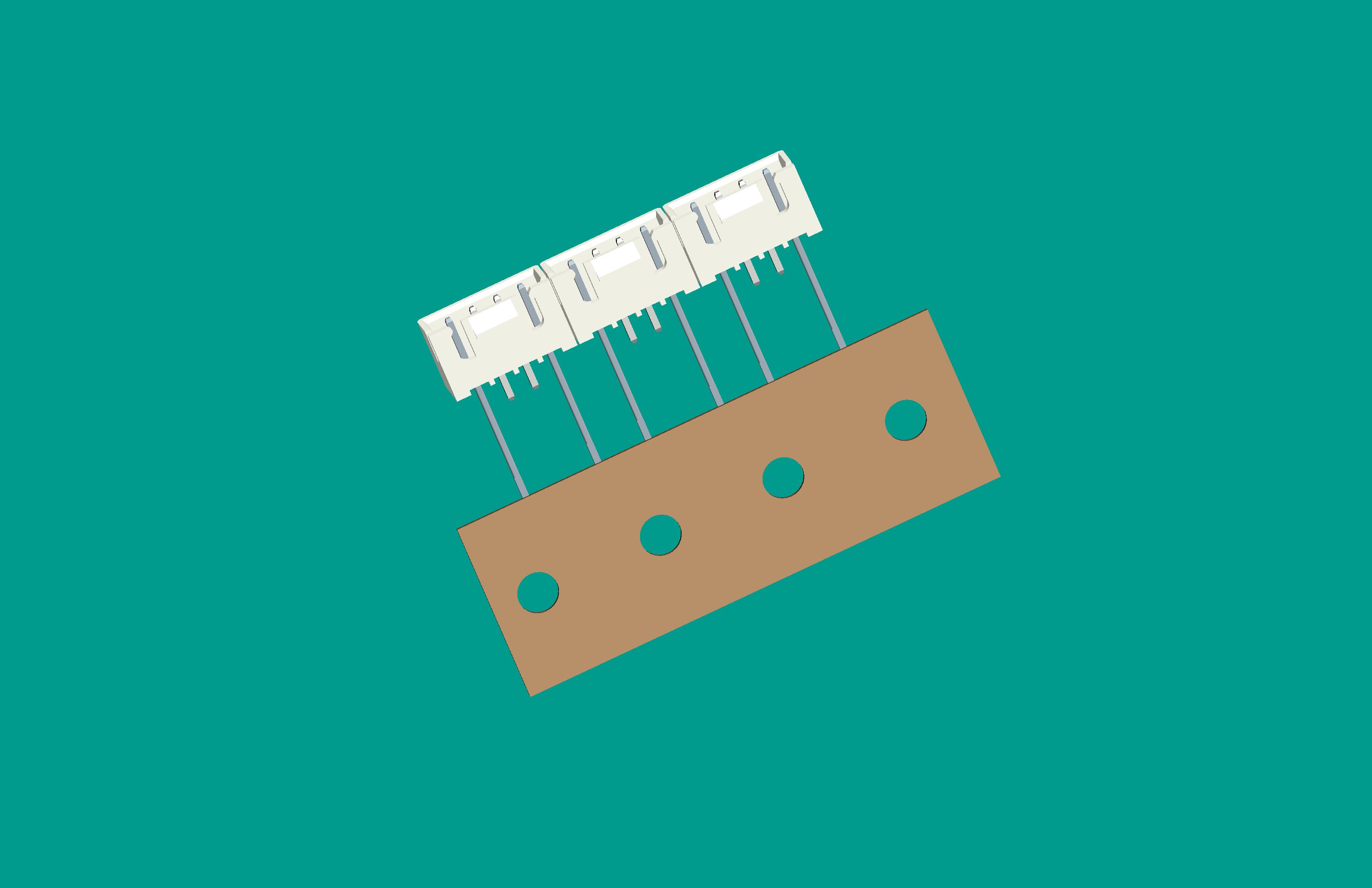 XH-4A帶扣立式針座白色/編帶(1、4長針，反向，10mm，短針外漏長2.9mm)