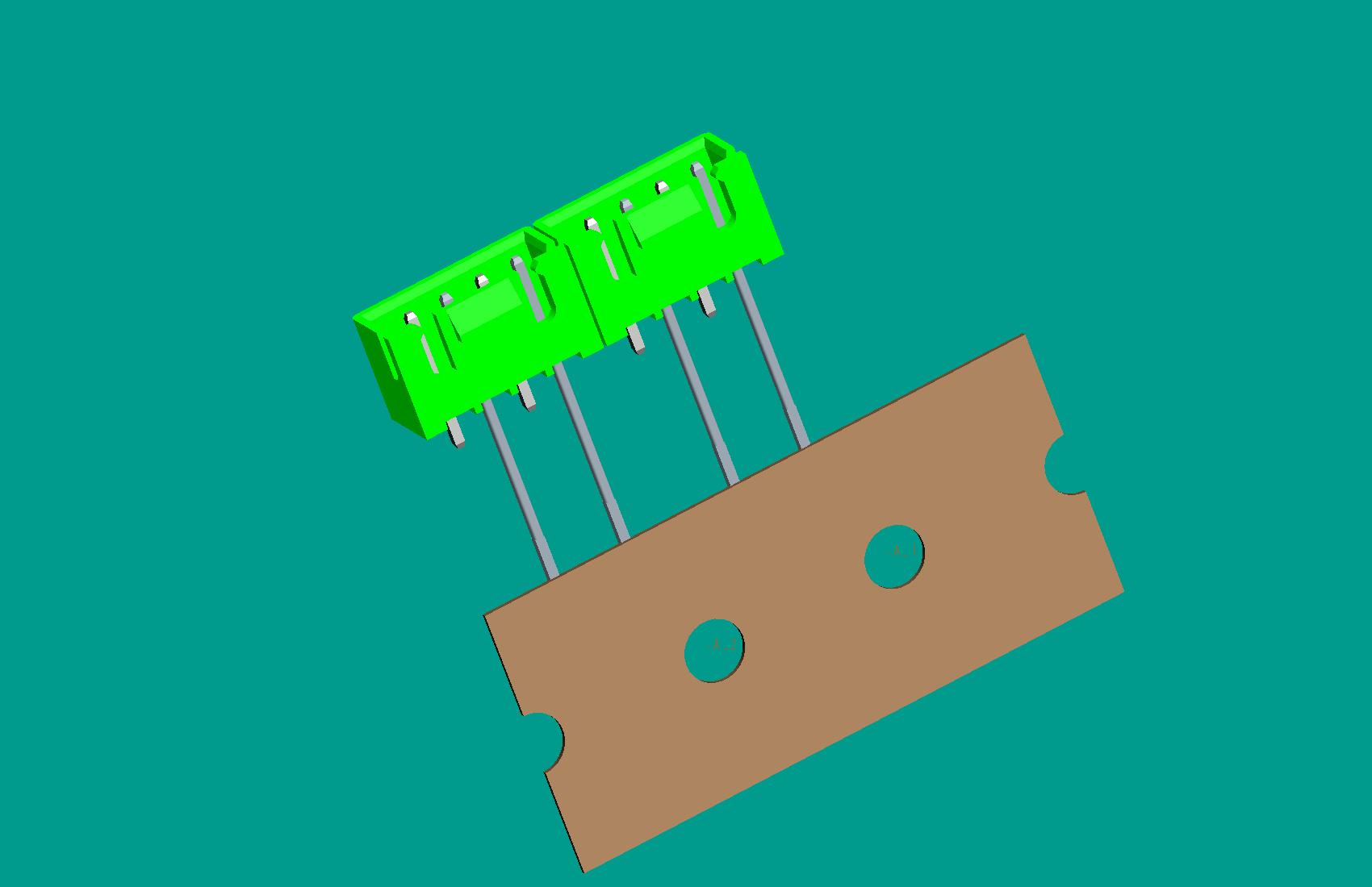 XH-4A(帶扣)立式針座綠色/編帶(步距12.7,1、3長(zhǎng)針，反向，10mm，短針外漏長(zhǎng)2.5mm)高灼熱絲