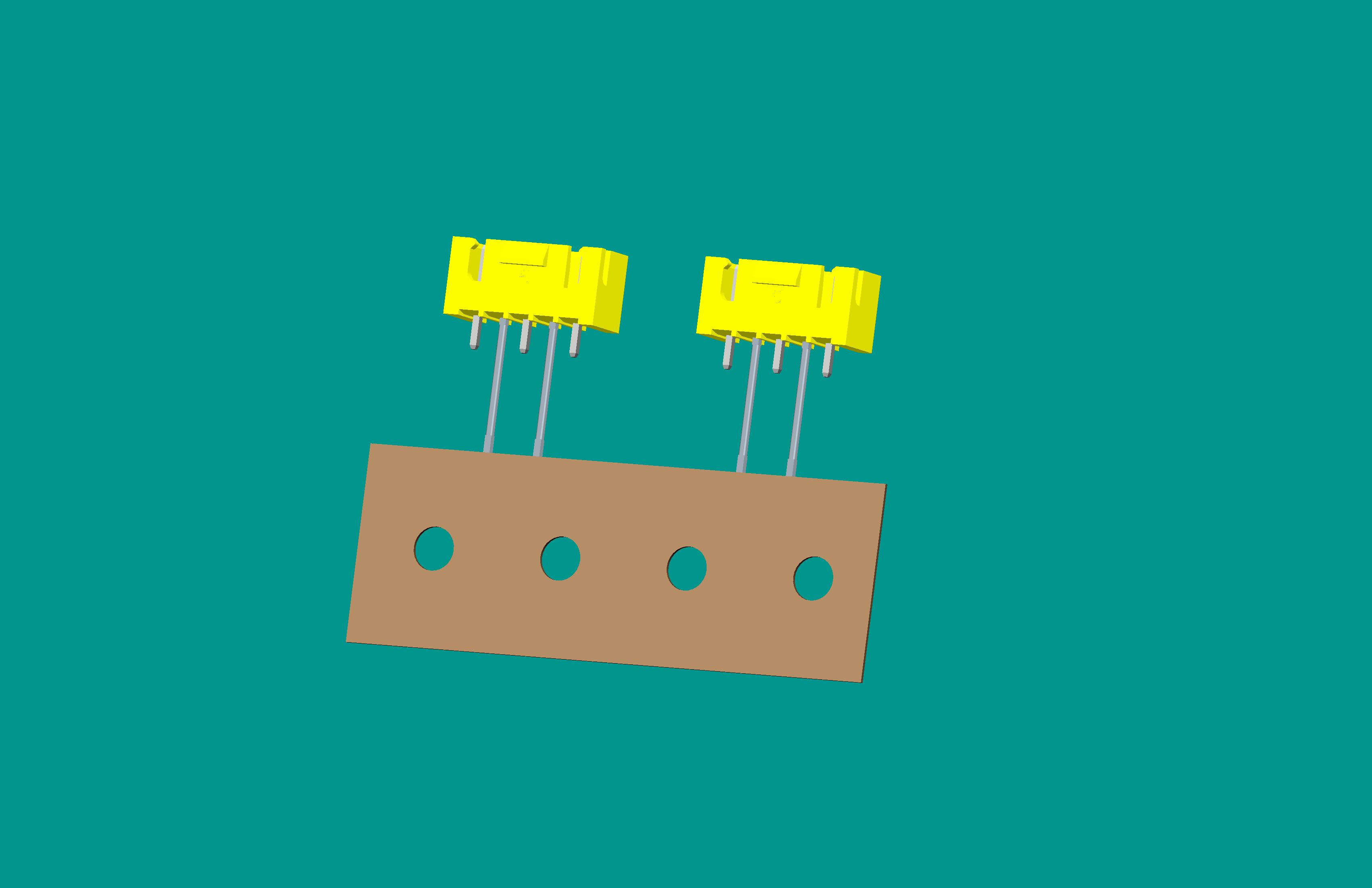 XH-5A(帶扣)立式針座黃色/編帶(2、4長針，反向，12mm）短針外漏2.5mm