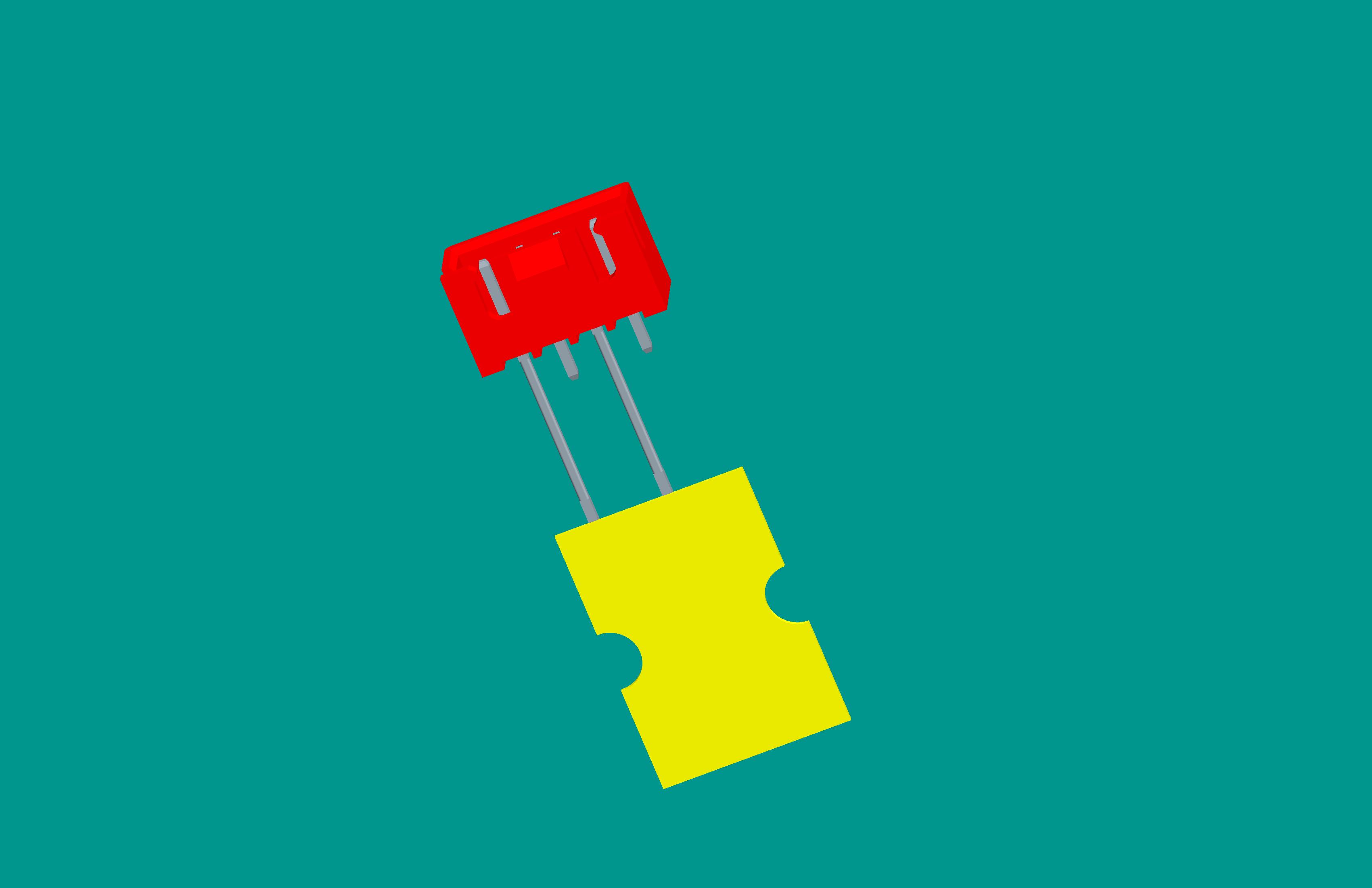 XH-4A(帶扣)針座紅色高灼熱絲/編帶（2.4長(zhǎng)針  步距25.4，反向12mm短針外露2.5)