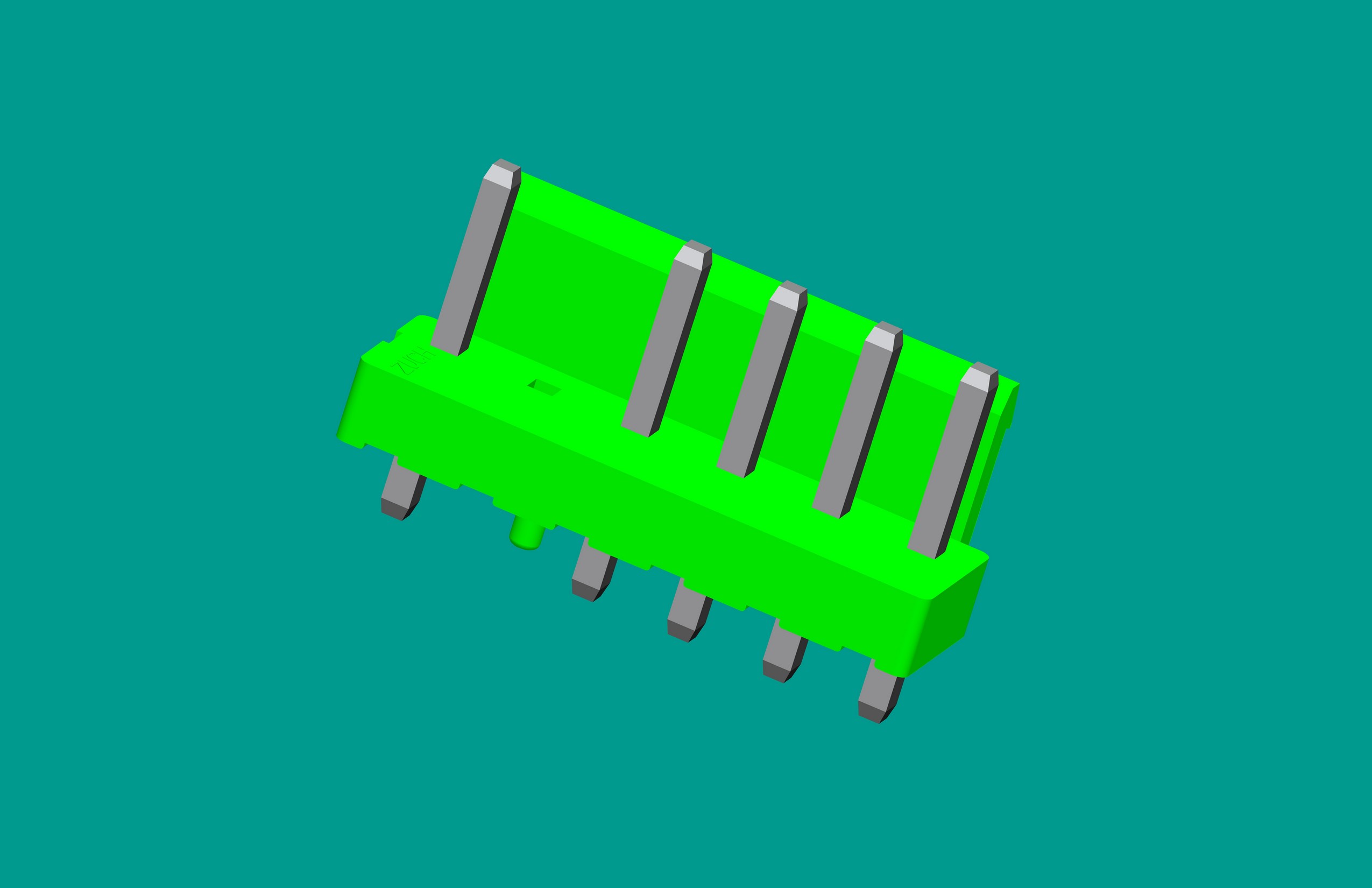 VH-6A-1（半包，帶定位，綠色普通PA66）（缺第2針）