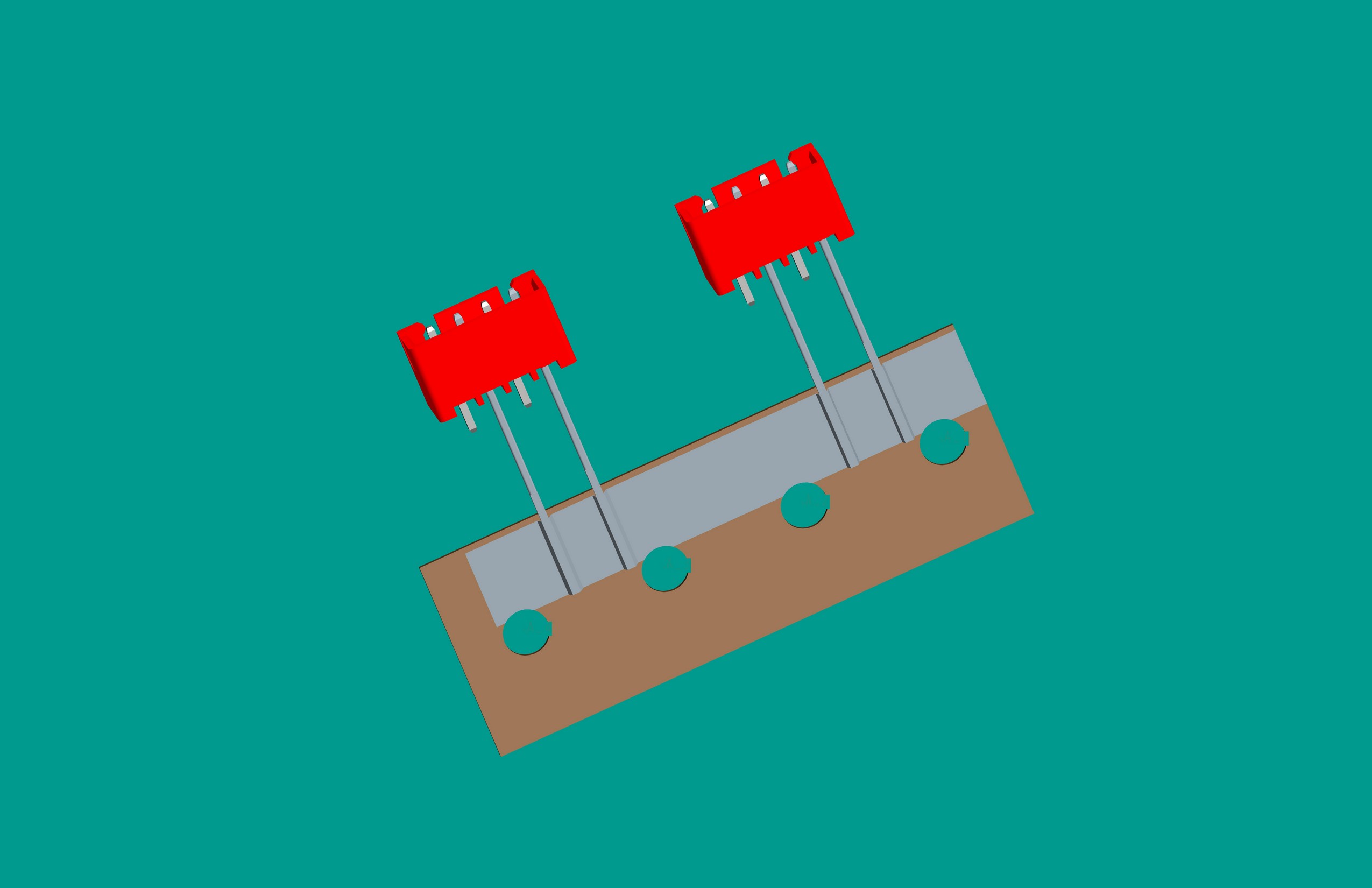 XH-4A編帶立式針座紅色高灼熱絲/間距25.4mm(1,3短針)12mm 反向