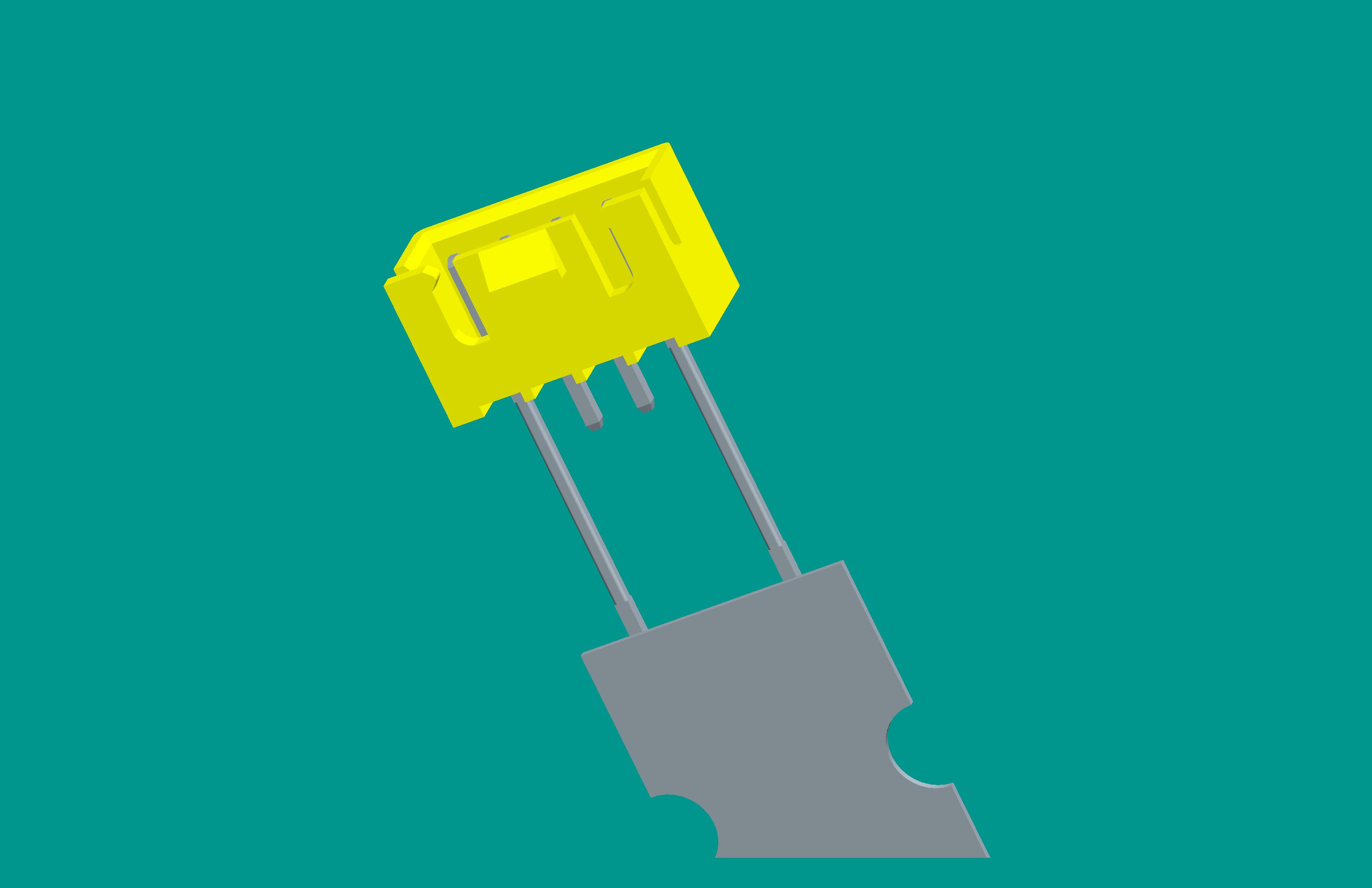 XH-4A(帶扣)立式針座黃色/編帶(步距25.4，1、4長(zhǎng)針，反向,12mm短針外漏2.5)