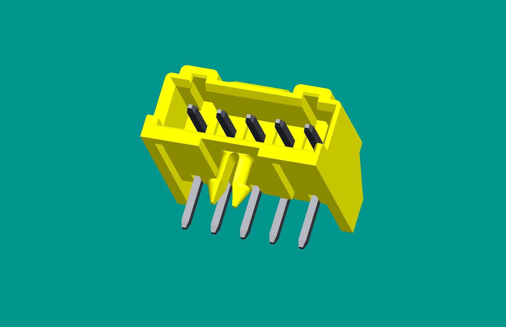 S5B-XH-K3臥式針座熒光黃/普通PA66