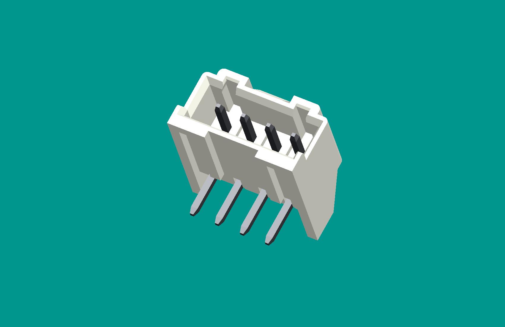 S4B-XH-K3臥式不帶卡扣型針座白色/普通PA66