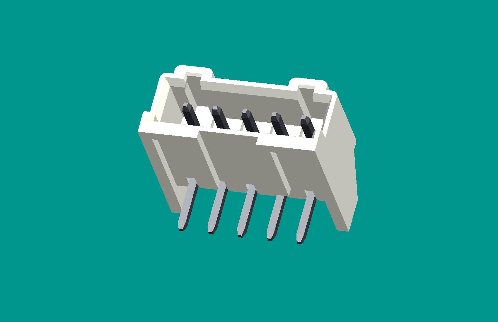 S5B-XH-K3臥式不帶卡扣型針座白色/普通PA66