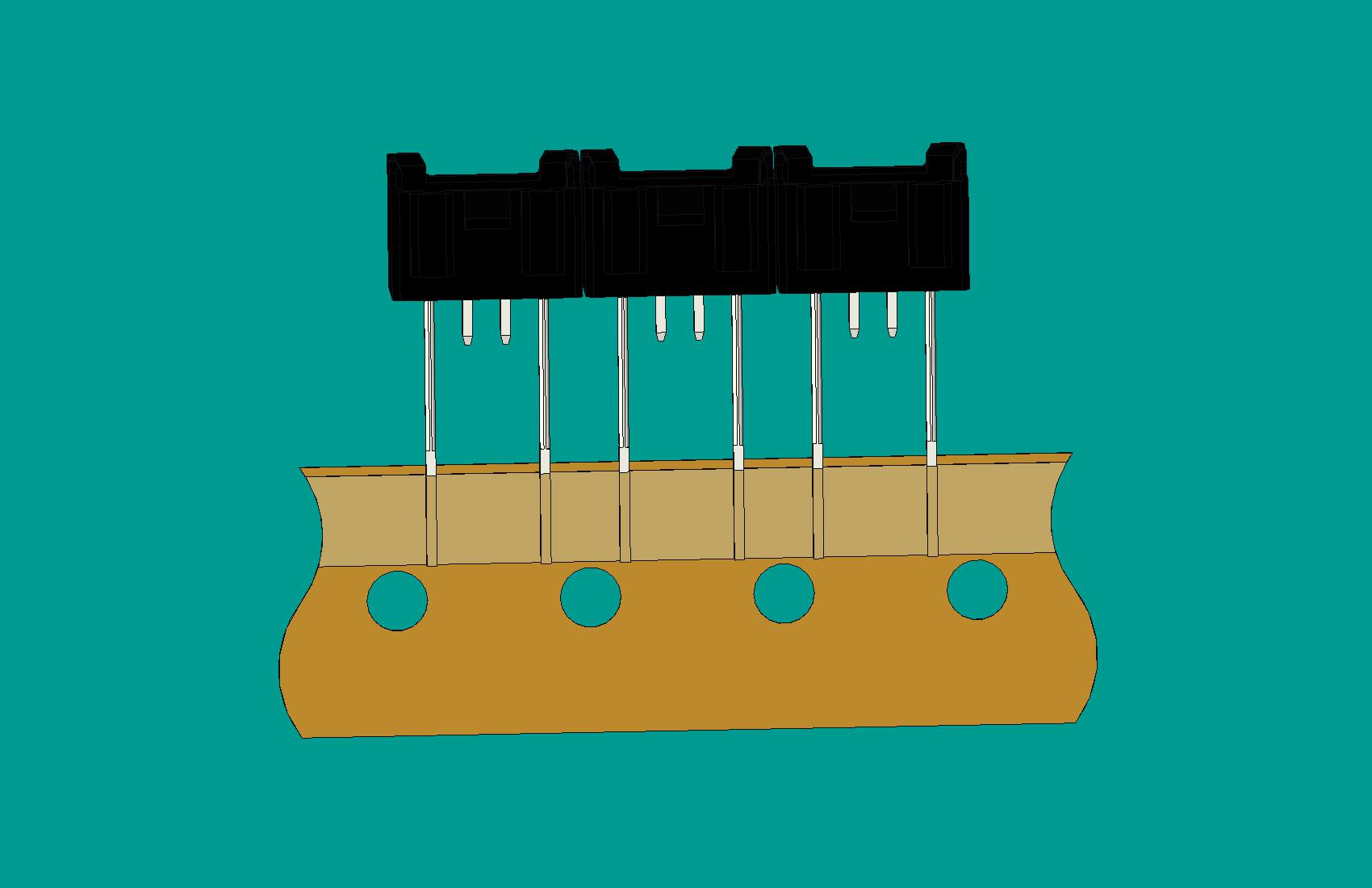 XH-4A全包非限位編帶正向（1、4長針）(黑色)普通PA66/奧克斯