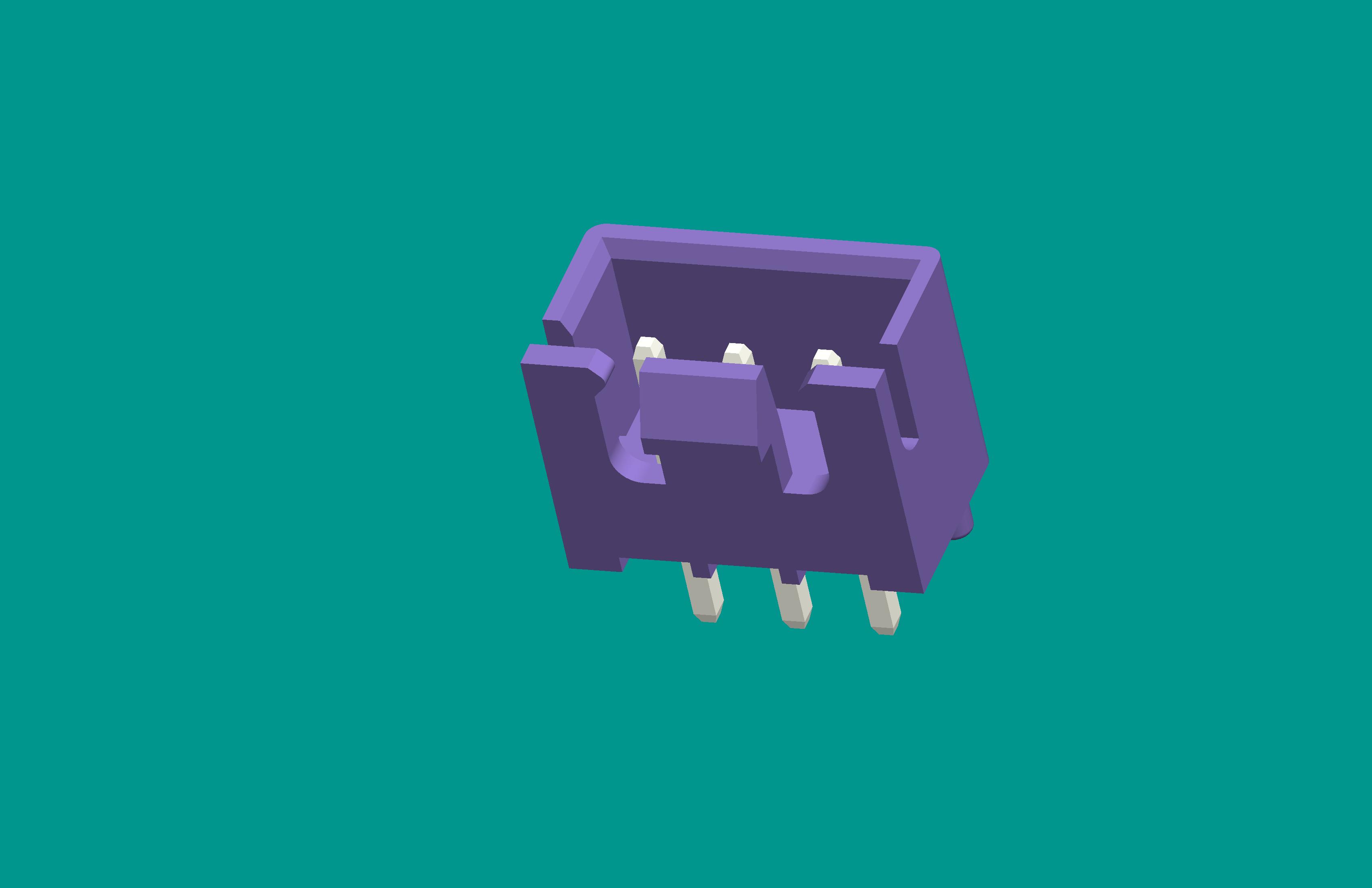 XH帶扣帶定位針座-3直針（雙卡點）紫色