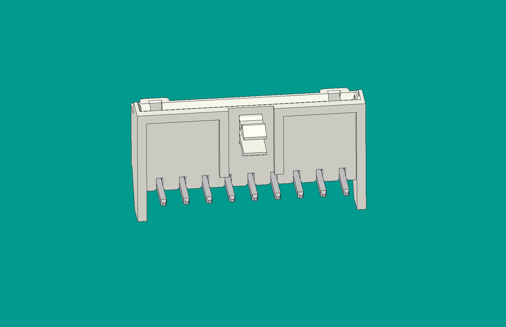 S9B-XH-K非限位臥式針座白色/普通PA66