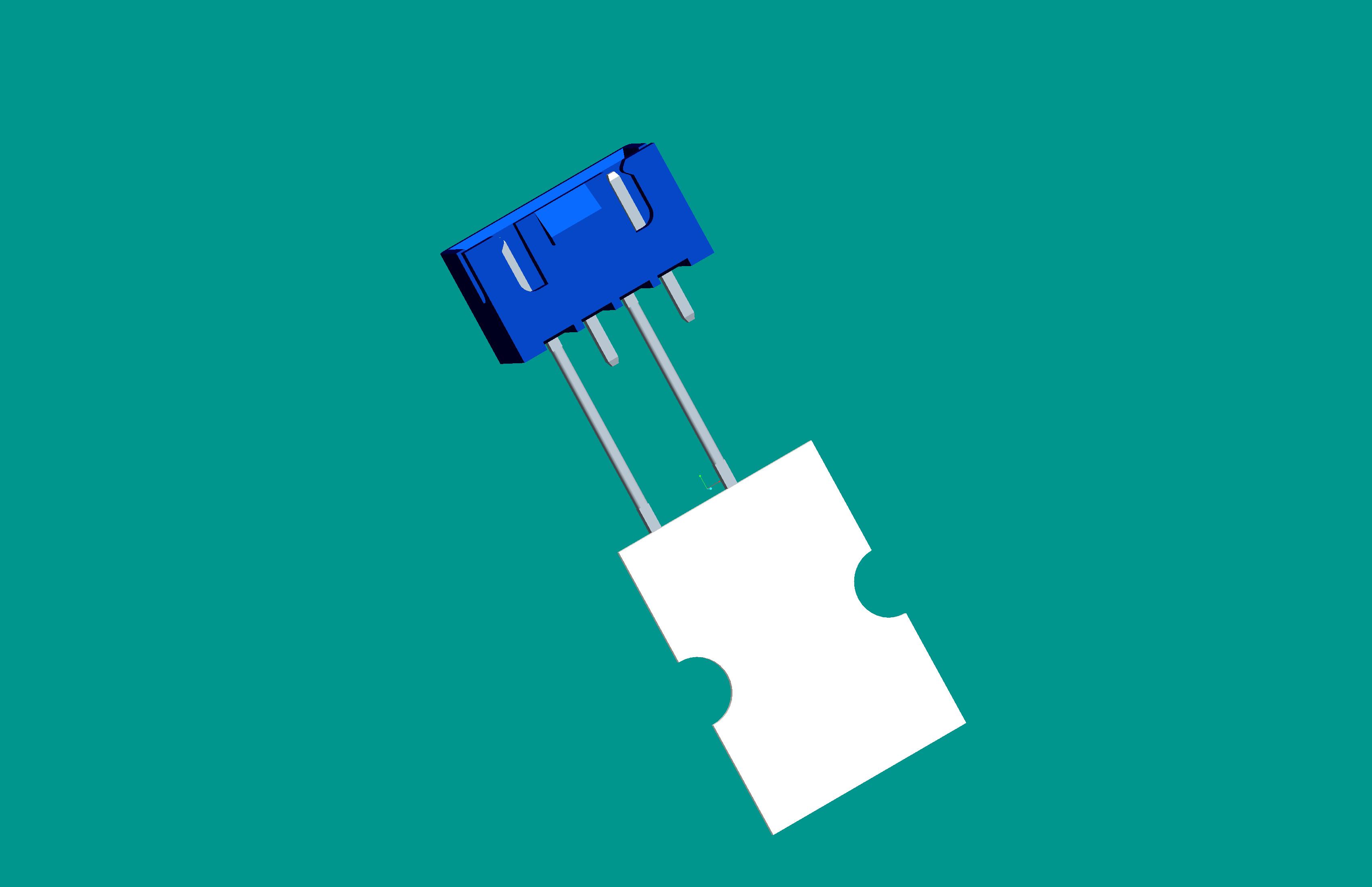 XH-4A(帶扣)立式針座藍色/編帶(步距12.7,2、4長針，反向，10mm，短針外漏長2.9mm)PA66