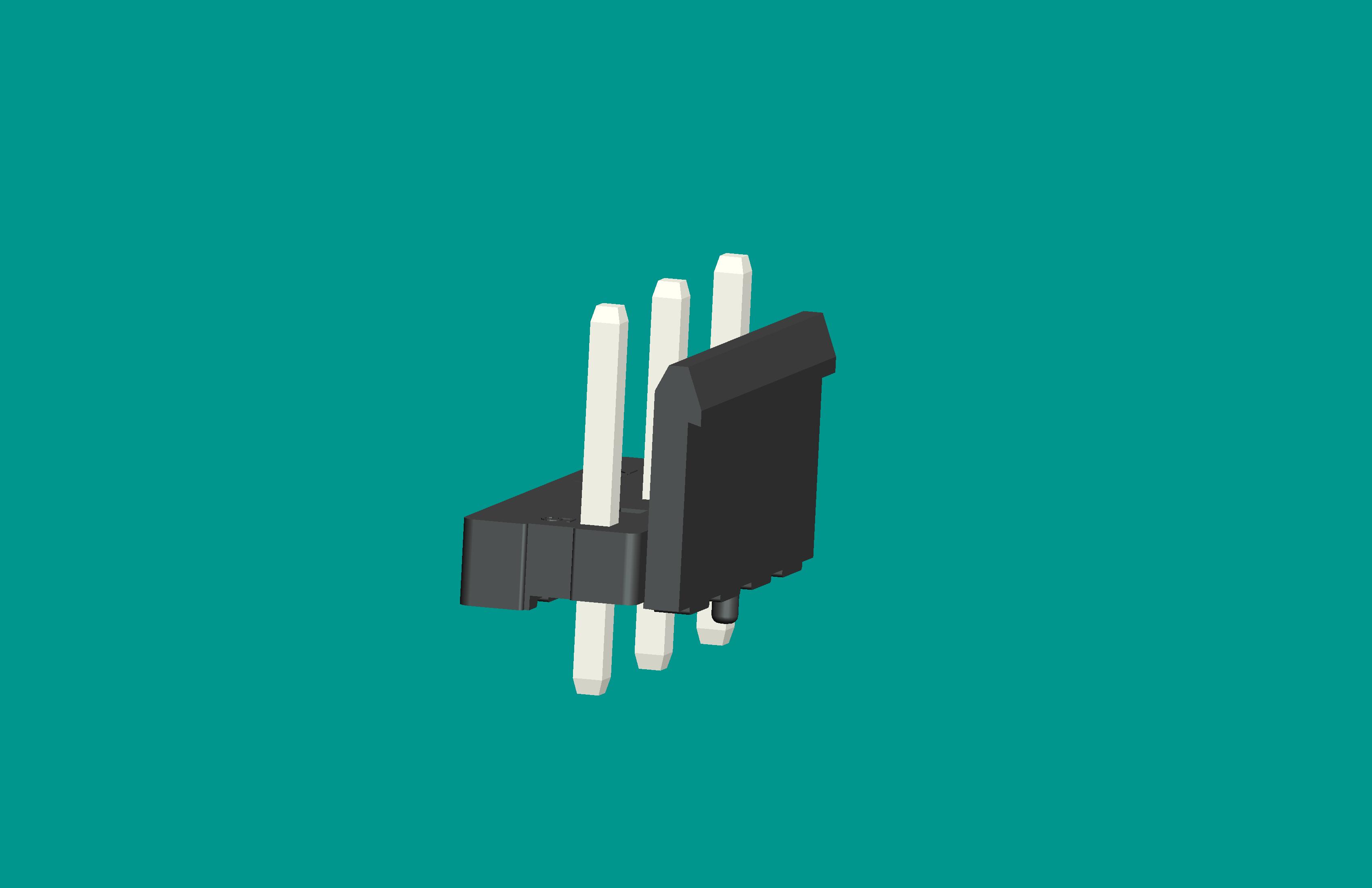 VH-5A3D1（半包防呆柱D1型）立式針座黑色/高灼熱絲(缺第2、4針)